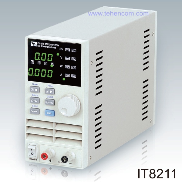 Типове малопотужне електронне навантаження (ITECH IT8211, максимальна потужність 150 Вт)