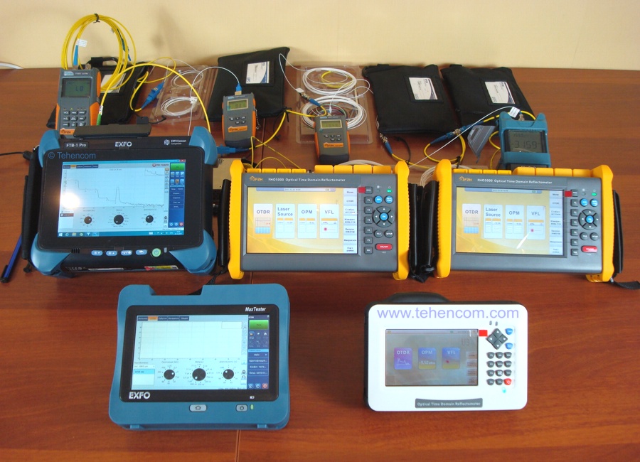 Reflectometers that took part in the test on the PON simulator