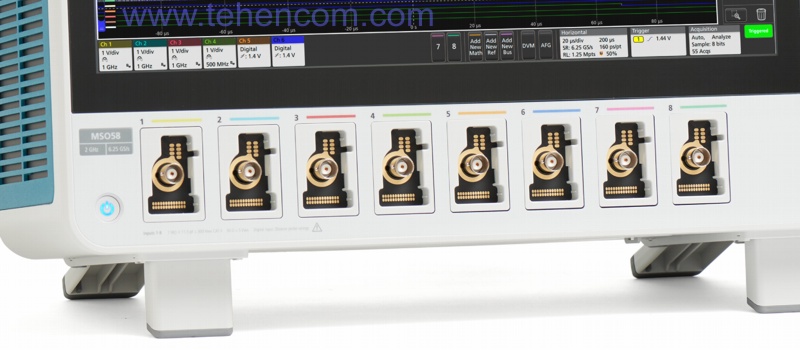 Some oscilloscope models contain up to 8 channels