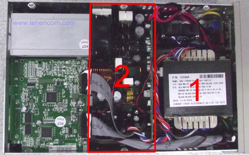 The main elements of the switching laboratory power supply IT6942A with a maximum power of 360 W