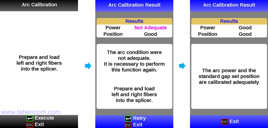 After replacing the electrodes, the Fujikura arc must be stabilized and calibrated.