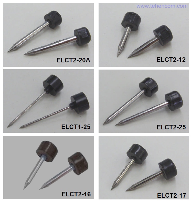 Varieties of Fujikura electrodes for fiber optic splicers