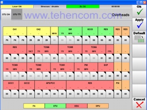 Скріншот програми модуля аналізатора 10G SDH/OTN/Ethernet/ATM Anritsu UTA
