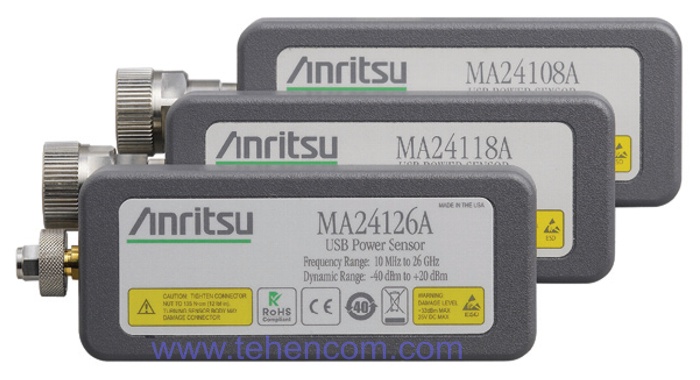 Anritsu MA24108A, MA24118A, MA24126A - Точні USB датчики НВЧ потужності