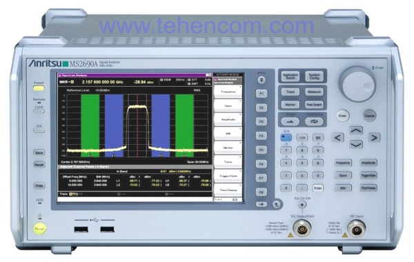 Анализаторы спектра и анализаторы сигналов Anritsu серии MS269xA: модель MS2690A (50 Гц – 6 ГГц); модель MS2691A (50 Гц – 13,5 ГГц); модель MS2692A (50 Гц – 26,5 ГГц)