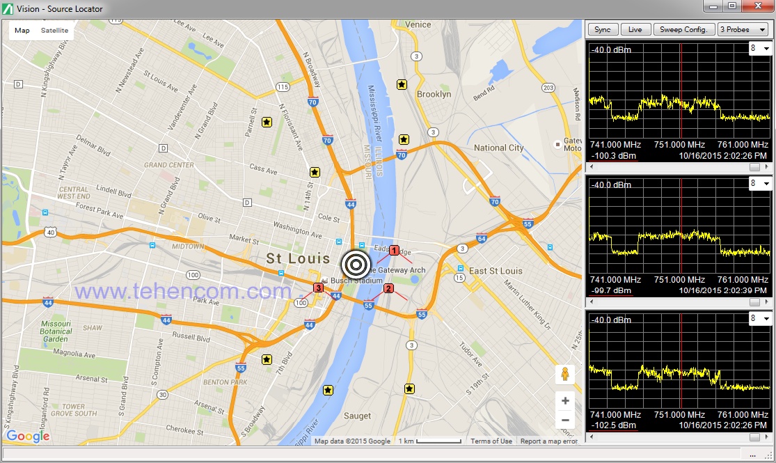 Illegal transmitter detected by Anritsu Vision Software MX280001A