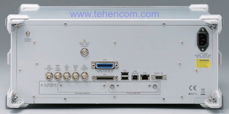 All necessary connection interfaces and control connectors are included as standard with the Anritsu MS2840A signal and spectrum analyzer