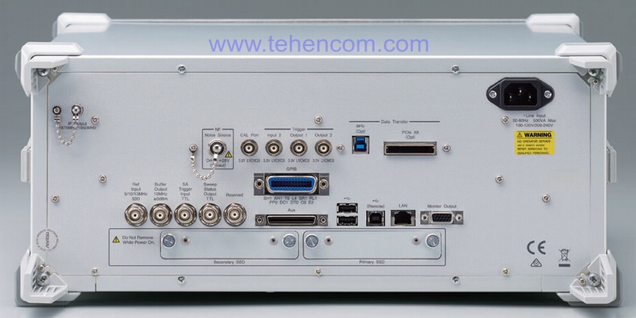 Задняя панель анализатора спектра и сигналов Anritsu MS2850A