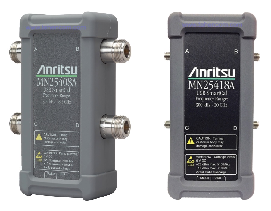 Компания Anritsu выпускает две модели четырёхпортовых калибровочных модулей: модель MN25408A с частотным диапазоном 300 кГц - 8,5 ГГц и модель MN25418A с частотным диапазоном 300 кГц - 20 ГГц. Модули MN25408A и MN25418A для выполнения автоматической калибровки 4-х портовых анализаторов цепей серии Anritsu MS46524B