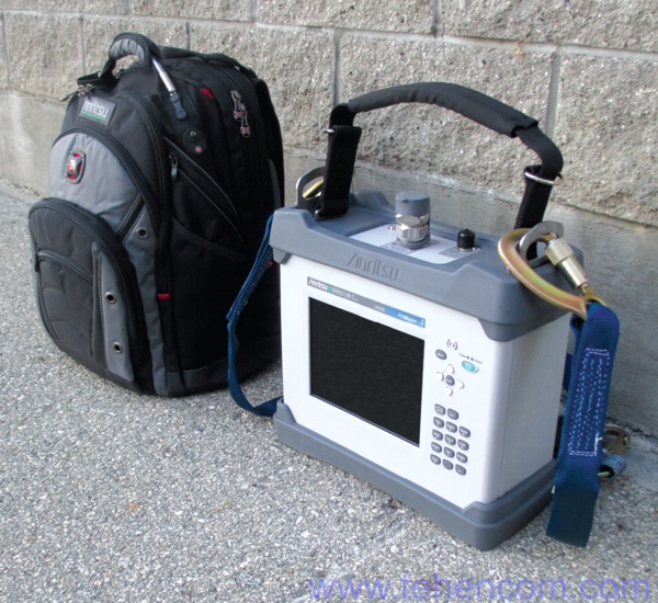 Anritsu PIM Master MW82119B analyzer with Anritsu 2000-1745-R main accessories set in backpack
