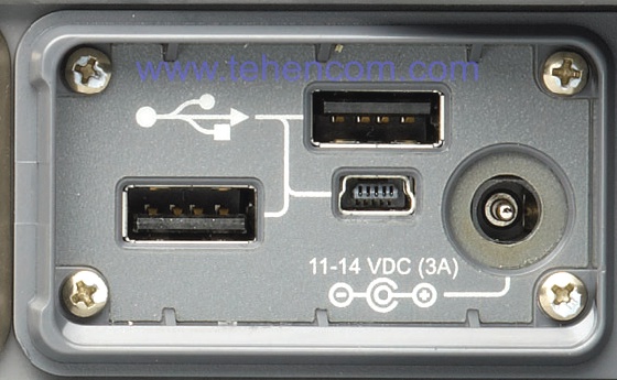 The Anritsu S331L AFA analyzer contains two USB type A ports and one USB mini B port