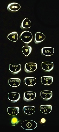 Anritsu S331L analyzer keys are backlit