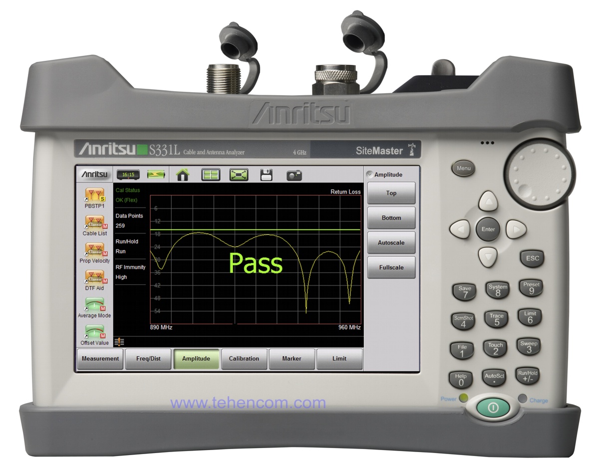 Anritsu S331L: портативний вимірювач КСВ, аналізатор АФУ (фідерних ліній), кабелів та антен (2 МГц – 4 ГГц) з вбудованим вимірювачем потужності (50 МГц – 4 ГГц) та автоматичним калібратором InstaCal