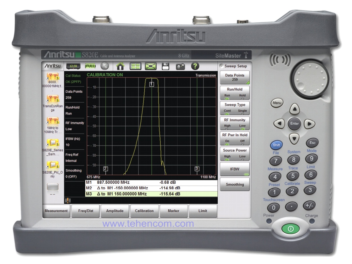 Портативный анализатор АФУ, волноводов, кабелей и антенн Anritsu S820E (от 1 МГц до 8, 14, 20, 30 или 40 ГГц) - серия Site Master (сайтмастер)