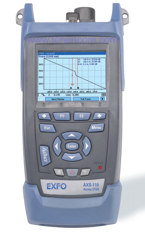 A series of optical reflectometers up to 37 dB EXFO AXS-100, AXS-110