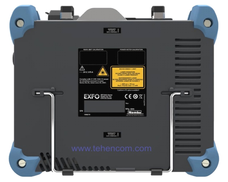 EXFO FTB-1 Pro measurement platform with installed module (rear view)