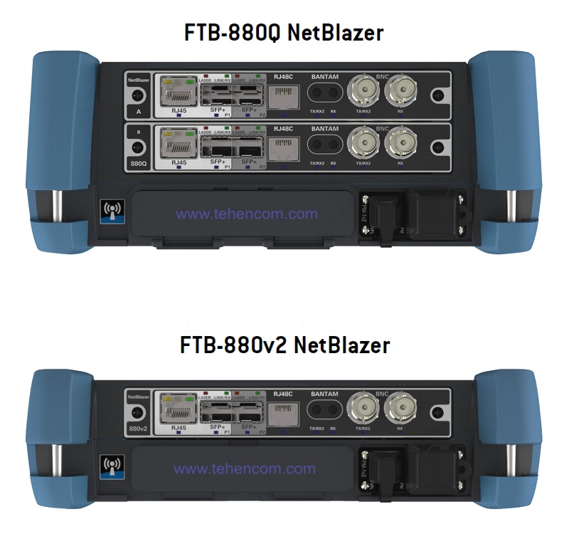 Модули EXFO FTB-880Q и EXFO FTB-880v2 серии EXFO NetBlazer V2, установленные на платформе EXFO FTB-1 Pro