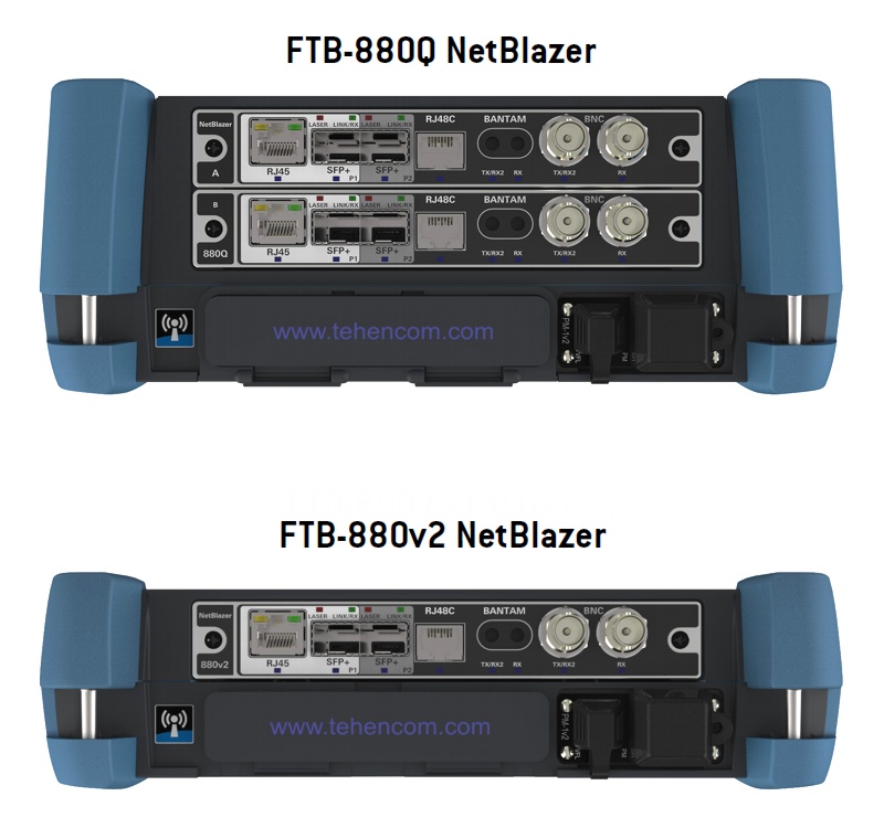 EXFO FTB-880Q and EXFO FTB-880v2 EXFO NetBlazer V2 Series Modules Installed on an EXFO FTB-1 Pro Platform