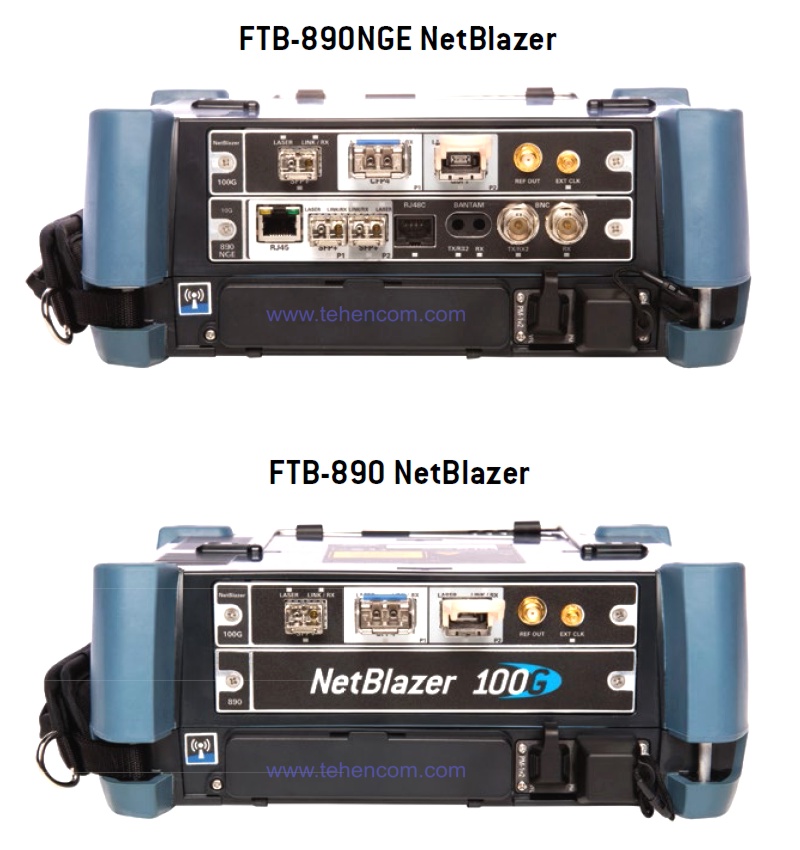 Модули EXFO FTB-890NGE и EXFO FTB-890 серии EXFO NetBlazer V2, установленные на платформе EXFO FTB-1 Pro