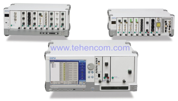 Three modifications of the EXFO IQS600 platform: IQS-610P model, IQS-605P model, IQS-610E model