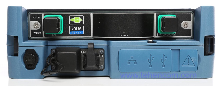 Model of optical reflectometer EXFO MAX-730C-SM8 (top view)