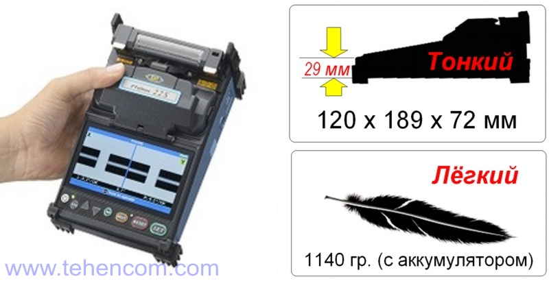 Fujikura 22S is the lightest and most compact welding machine in its class