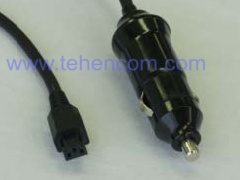 The appearance of the ends of the power cord from the car cigarette lighter Fujikura DCC-12