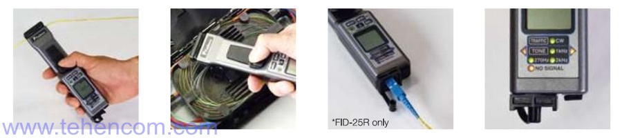 Приклади використання ідентифікаторів активного волокна Fujikura FID-25R, FID-26R