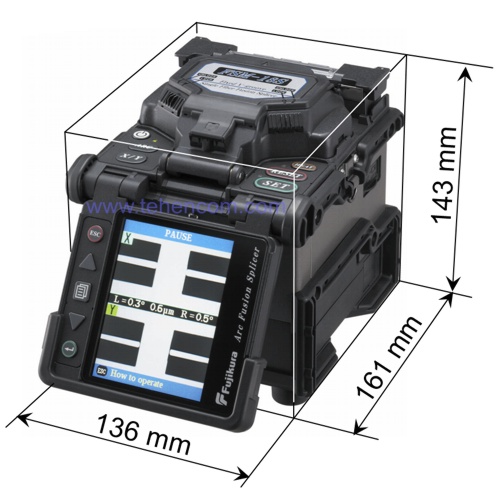 Overall dimensions of the Fujikura FSM-18S welding machine