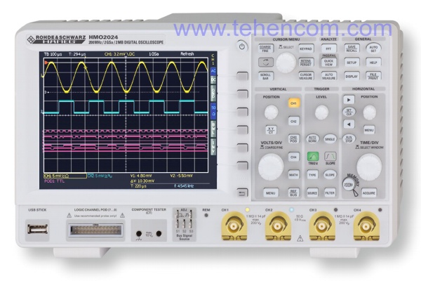 Hameg HMO2000 - Серия осциллографов смешанных сигналов с полосой 200 МГц (модели: HMO2022, HMO2024)