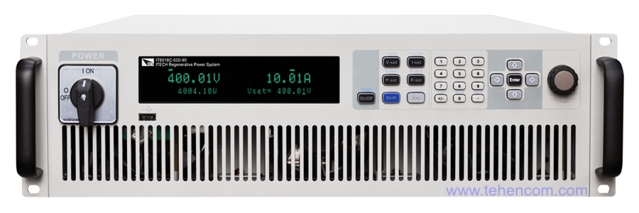 Модель ITECH IT6018C-500-90 с максимальной выходной мощностью 18 кВт (вид спереди)