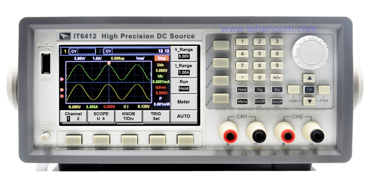 Dual channel power supply - electronic load up to 90W ITECH IT6412