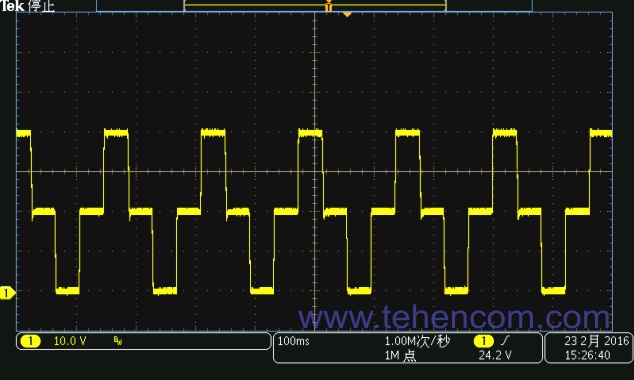 Change in voltage according to a complex law