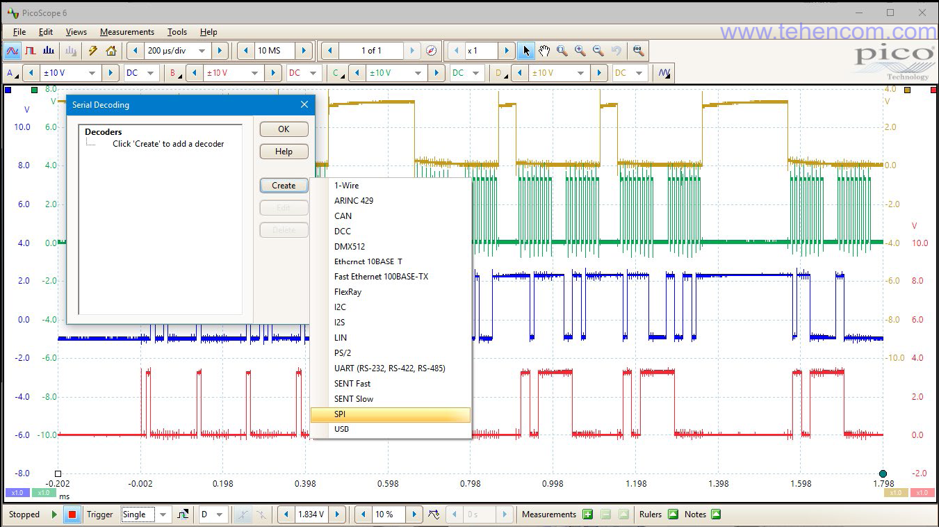 PicoScope 2000 oscilloscopes can decode 20 serial protocols as standard