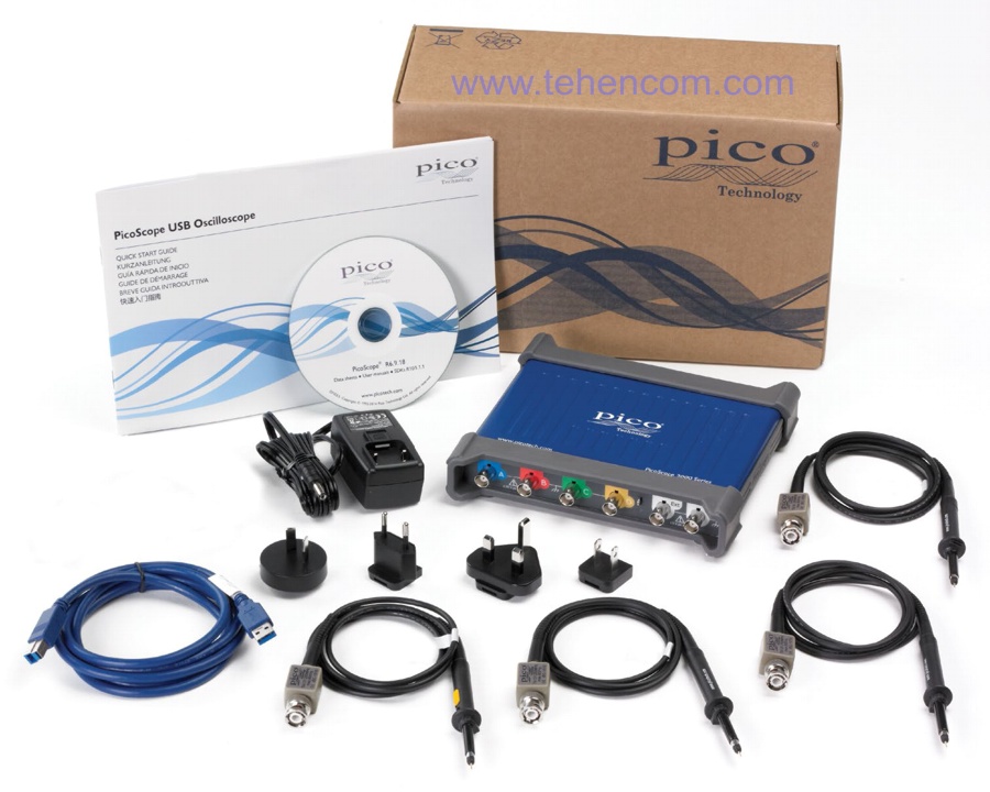 Pico Technology 4-channel USB oscilloscopes PicoScope 3000D series