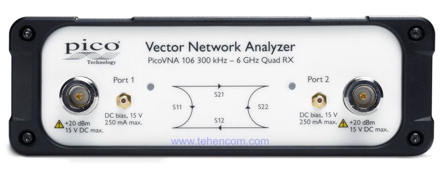 Pico Technology PicoVNA Series Vector Network Analyzers Front Panel