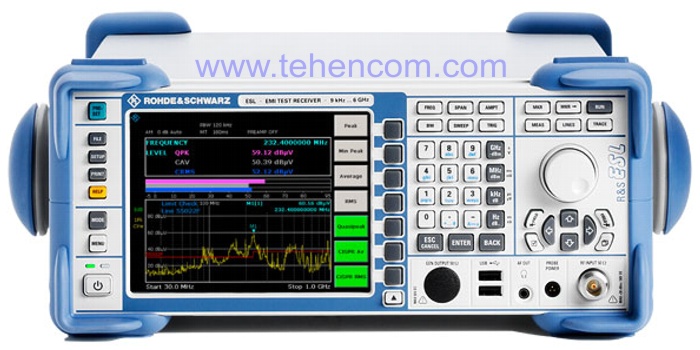 Rohde & Schwarz ESL3, ESL6 - Тестові приймачі для попередніх випробувань електромагнітних перешкод (ЕМП) R&S серії ESL Серія приймачів для попередніх випробувань ЕМС (6 ГГц) Rohde & Schwarz ESL