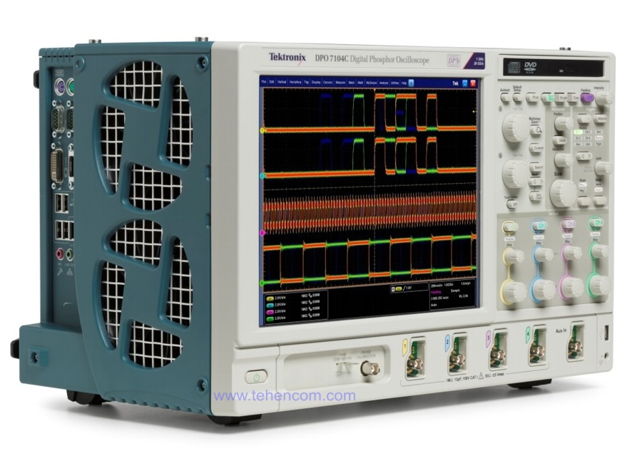 Tektronix DPO7104C oscilloscope (side view)