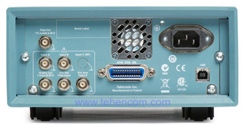 Rear Panel of Tektronix FCA3000/FCA3100 Frequency Counters