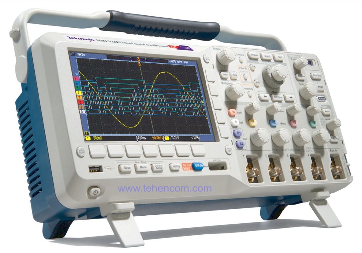 Осциллографы смешанных сигналов с цифровым люминофором Tektronix серий MSO2000 и DPO2000 с полосой 100 МГц и 200 МГц модели: MSO2012, MSO2014, MSO2024, DPO2012, DPO2014, DPO2024