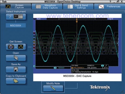 OpenChoice Desktop software makes it easy to connect your oscilloscope to your computer