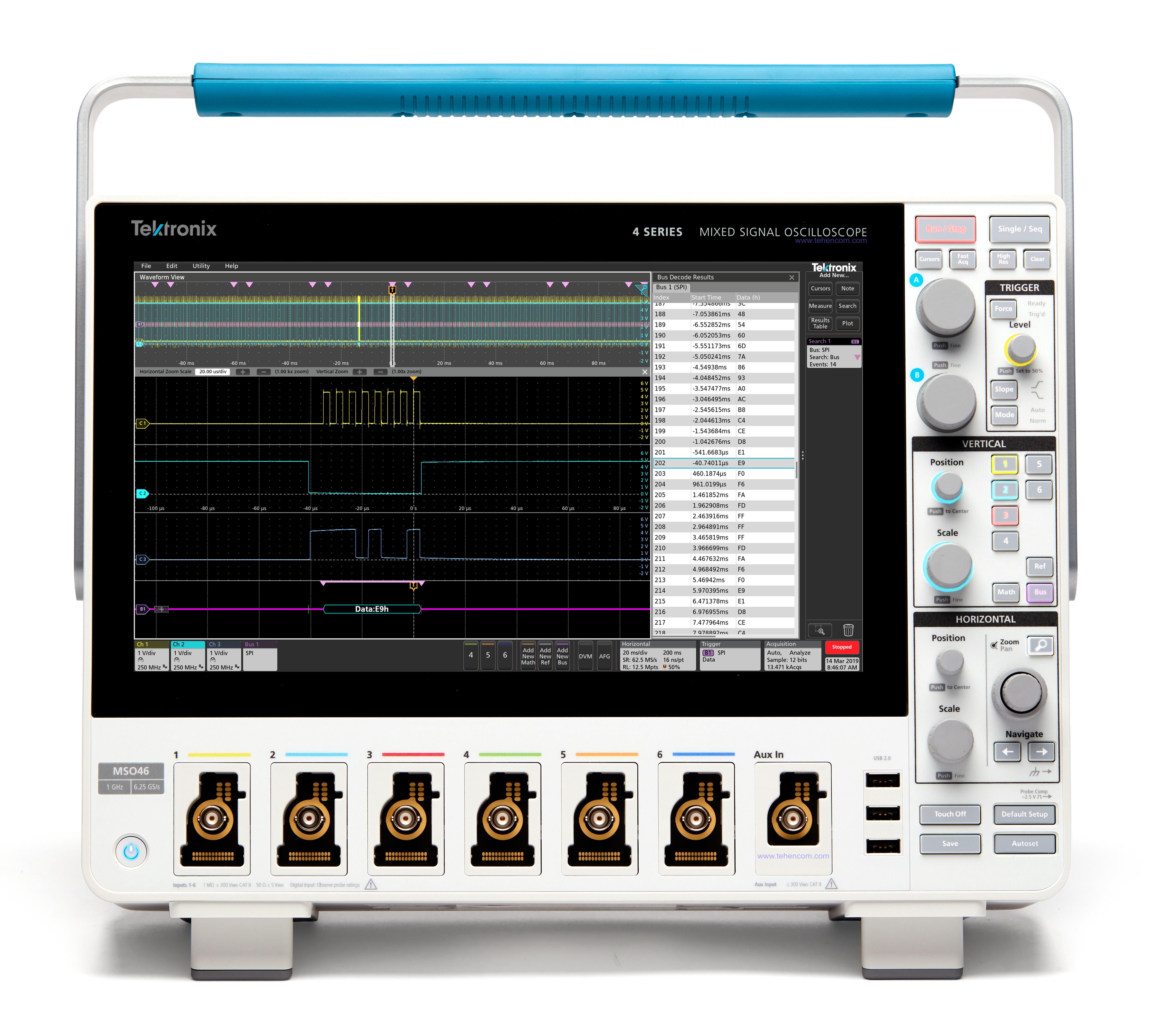 Осциллографы для цифровых, аналоговых и смешанных сигналов Tektronix MSO 4 (модели MSO44 и MSO46) с полосой от 200 МГц до 1,5 ГГц