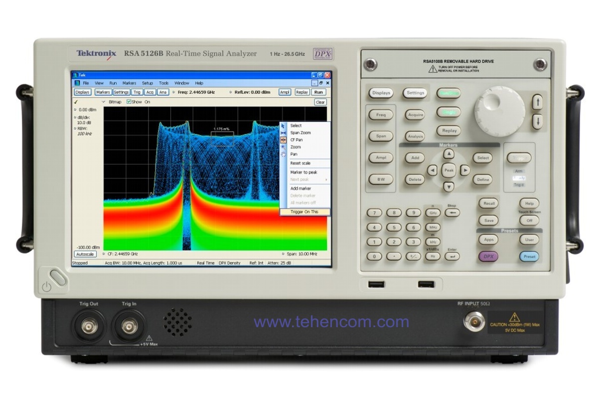 Tektronix RSA5000B (RSA5100B) - анализаторы спектра и сигналов в реальном времени (модели: RSA5103B, RSA5106B, RSA5115B и RSA5126B)