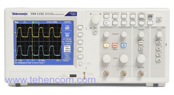 Купить по хорошей цене в Киеве (Украина) Tektronix TBS1000 - Серия цифровых запоминающих осциллографов с полосой от 25 МГц до 150 МГц, 2 канала