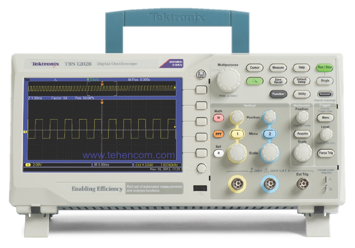 Недорогие и функциональные осциллографы Tektronix TBS1000B и TBS1000B-EDU с полосой от 30 МГц до 200 МГц