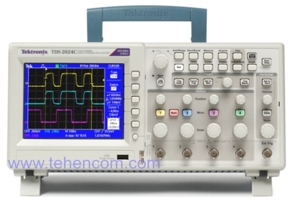 Осциллографы Tektronix серии TDS2000C с полосой от 50 МГц до 200 МГц, 2 и 4 канала (модели: TDS2001C, TDS2002C, TDS2004C, TDS2012C, TDS2014C, TDS2022C, TDS2024C)