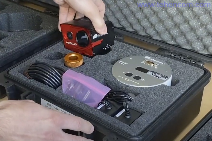 The Workswell MEDICAS thermal imaging system and all accessories come in a rugged hard case