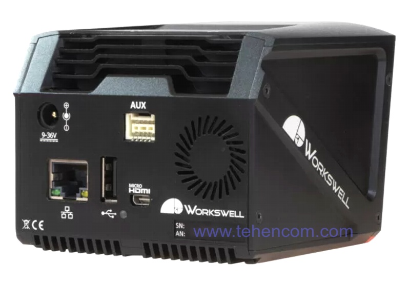 Rear panel of the Workswell MEDICAS thermal imaging system