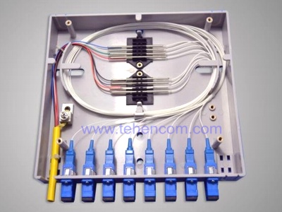 Example of fiber placement in ODF and termination with SC connectors