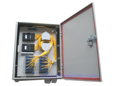 An example of optical cable wiring in a junction box